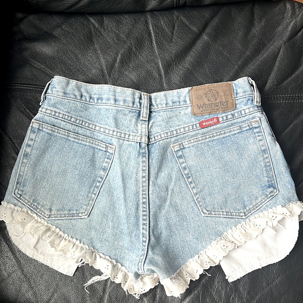 WRANGLER lace trim denim shorts